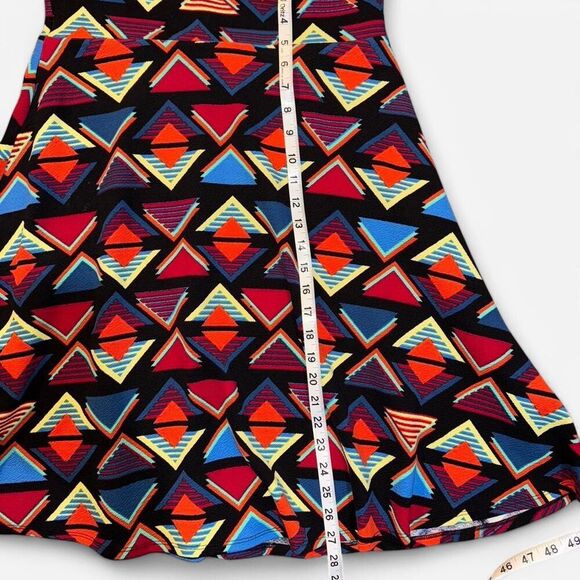 LulaRoe “Azure” Multi-Color Stretchy Geometric Bell Skirt - Picture 8 of 8